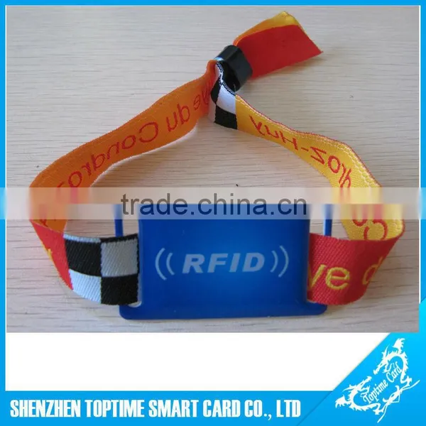 Music Festival Disposable Uhf Woven Rfid Wristband Price photo-2