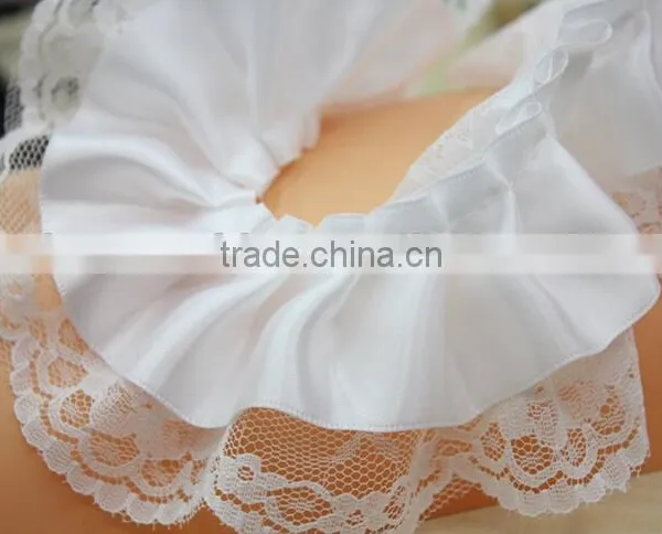 6 CM Polyester Ribbon Trim,Single Side White Lace Trim For Dress photo-2