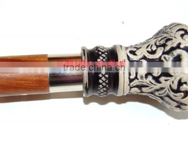 BEAUTIFUL BLACK & WHITE FINISHING WALKING CANES-DESIGNER WALKING CANES-HOME DECOR WALKING CANES- Wk1169 photo-2