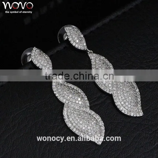 Best Selling Rhodium Plating Leaf Earrings photo-2