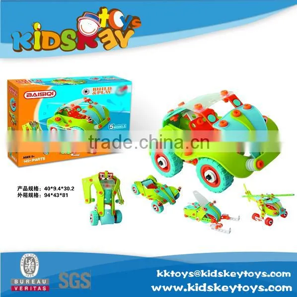2015 set assemble best new products concept car Intelligence assemble brick toy self-assembly toys for kids