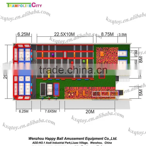 Customized Design High Jump Indoor Trampoline With Dodge Balls,slam Dunk,sea Balls,foam Pit for Adult and Kids photo-2
