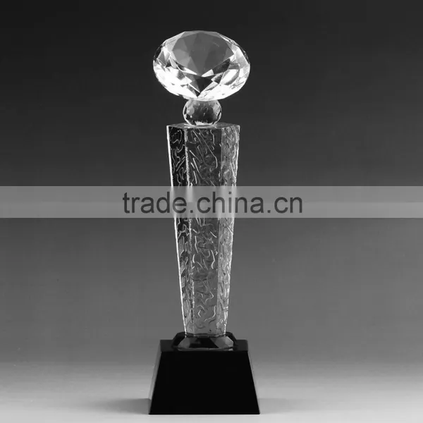 Oem Logo Design Size Optical Glass Round Cutting Edge Award Figurine Wholesale K9 Engraving Crystal Sunflower Award photo-2