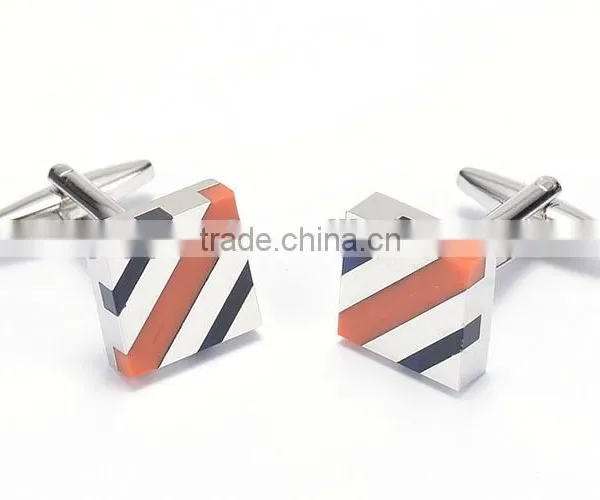 Blue Striped Ultimate Square Cufflinks photo-2