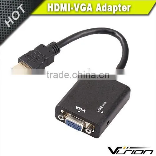 HDMI Male to VGA HD-15 15 Pin Male Adapter Cable Cord for DVD HDTV photo-2