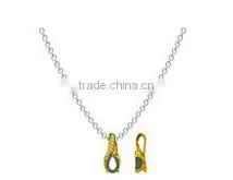 Pear Center Stone Pendant