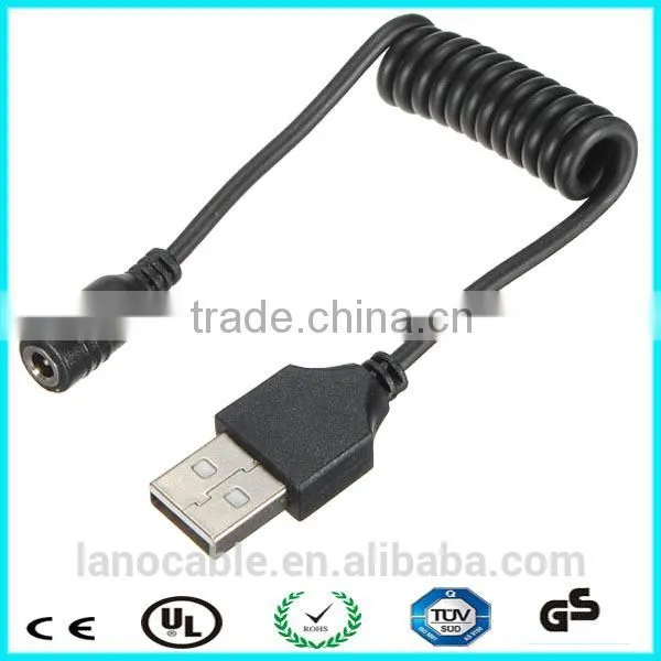 Custom Black 24awg dc Spiral Cable for Led photo-2