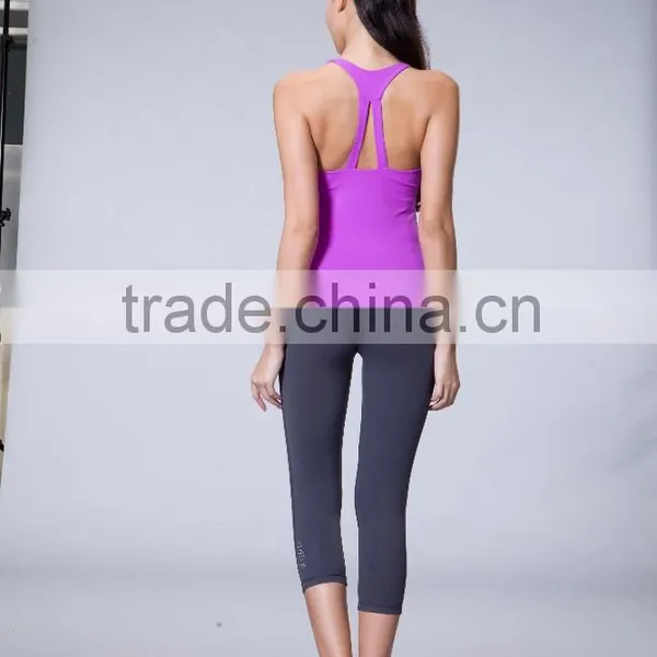 Popular Women's Yoga Capri Pants Made of 87% Nylon and 13% Spandex Girl's Fashion Sports Capri Pant photo-3