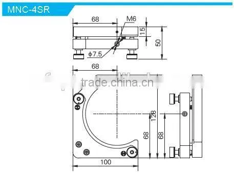 MNC-4SR/Height of Center Height 68mm/High Precision Kinematic Mounts With 2 Adjusters/c Mount Lens Holder photo-2