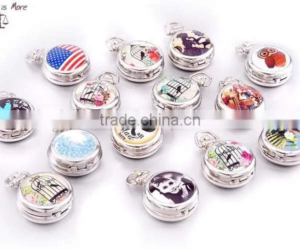 Custom Pocket Watches, Vintage us Flag Watche Necklace photo-3