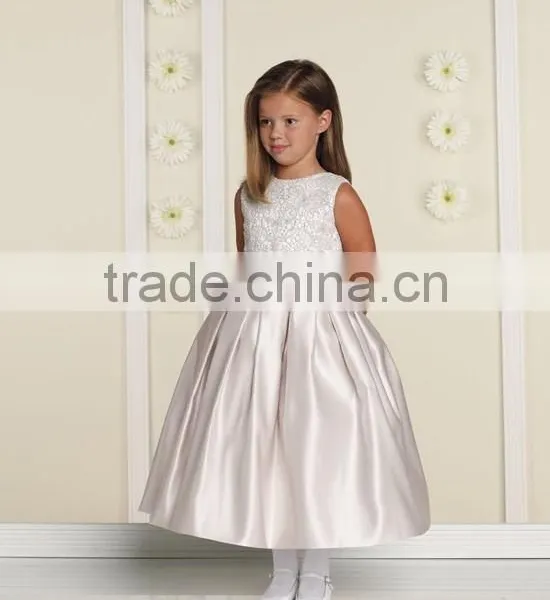 2015 Flower Girl Dress New Design & Wholesale Cheap Girl Party Dress & Ankle Length Chiffon Flower Girl Dress Girls Party Dress photo-5