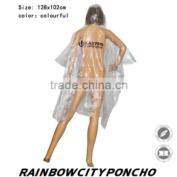 LDPE Raincoat With Logo Printting Promotional Ponchoes Can do Any Color as Customer Customize photo-2