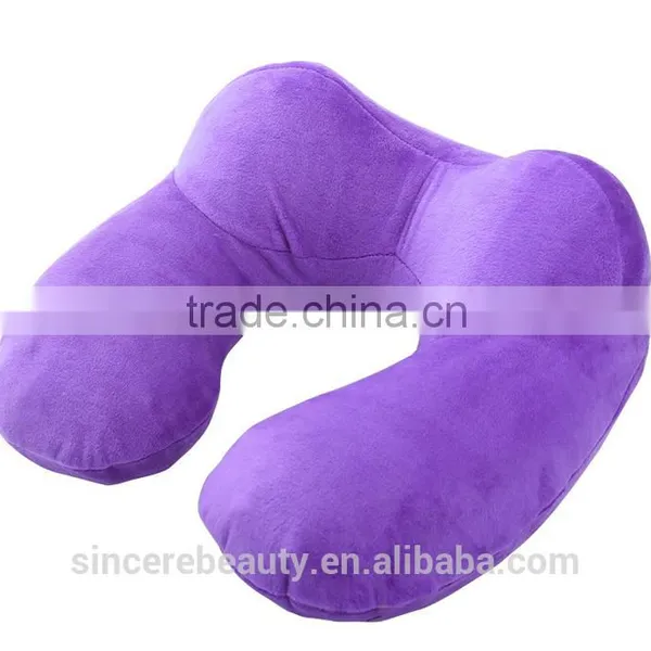 U-shape White Goose Down Portable Inflatable Travel Pillow photo-4