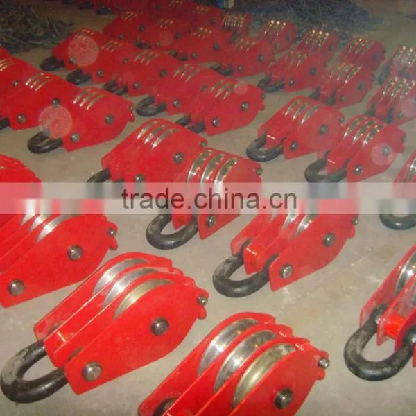 Drop Forged Hardware Alloy Steel/carbon Steel Lifting Hoist Three Wheel Close Ring/hook/link Type Lifting Hoist Pulley Block photo-3