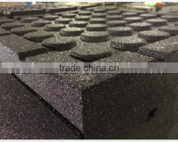 30mm Thick 50cm x 50cm High Impact Crossfit Rubber Gym Insulation Floor Tiles From Qingdao photo-5