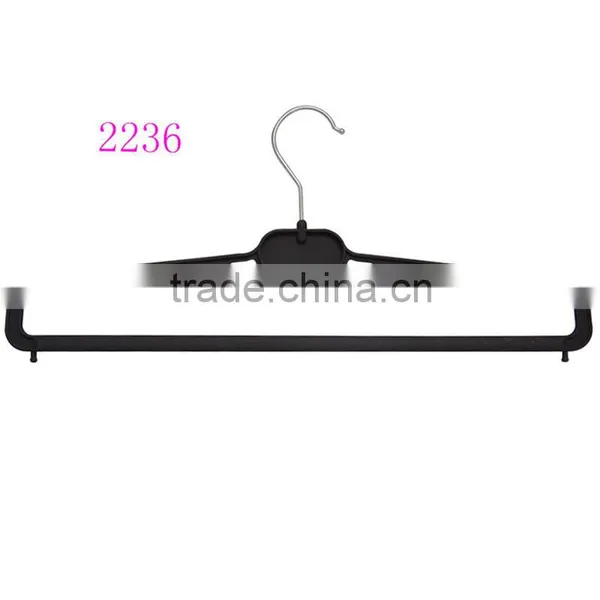 Chrome Hook Cheap Flat Pant Hanger With Foam With PVC Strip photo-2