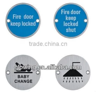 Stainless Steel Warning Sign Plate(hardware) 76 Series