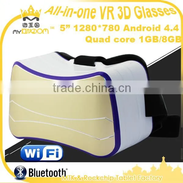 5inch 1280*780 Android 4.4 Quad Core All in One VR 3D Glasses Headset photo-4
