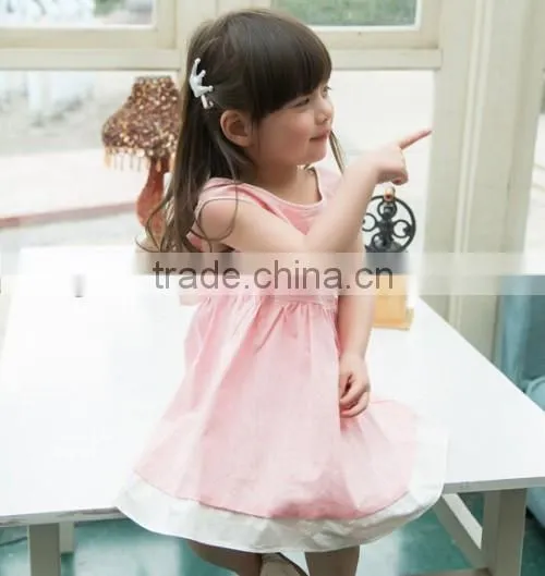 Hot Selling Girls Pink Dress Cotton Breathable Girls Pink Dress photo-3