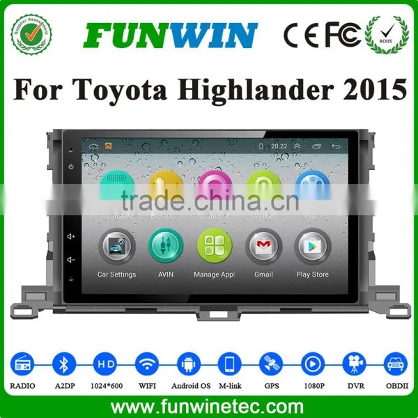 Funwin Double Din Pioneer Car Audio System Dvd Player For Toyota Highlander 2015 With Car Radio Gps Navigation photo-2