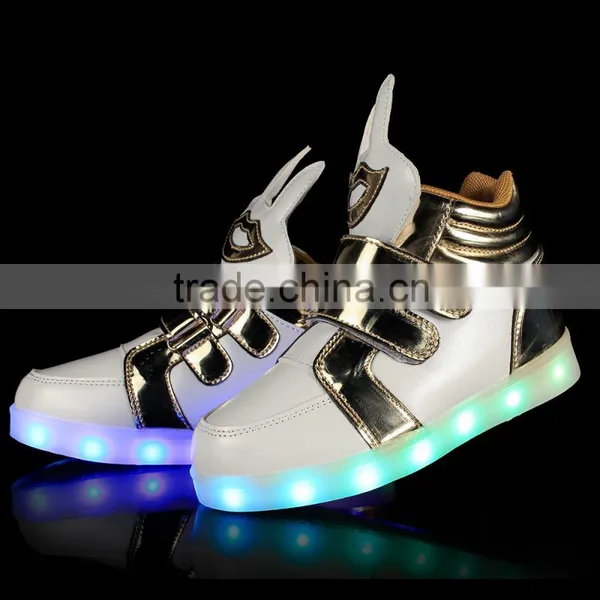 2016 The Newest Fashionable High Neck Kid Shoe LED Light Up Shoe photo-5