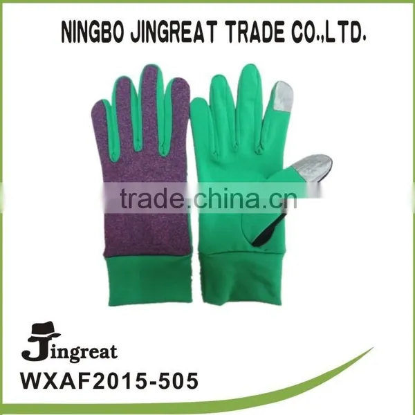 fancy spring custom embroidery winter worm winter grreen men gloves working