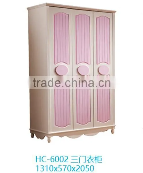 Mediterranean Style Pink Princess Wooden Bedroom Set photo-3