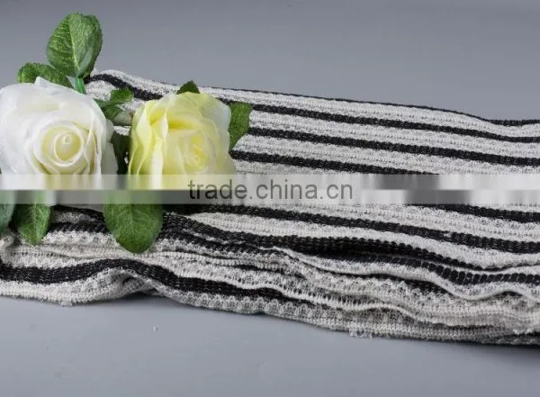 High Quality Clothing Fabric Cotton Polyester Spandex Yarn Dyed Hacci Knit Jacquard Fabric photo-4