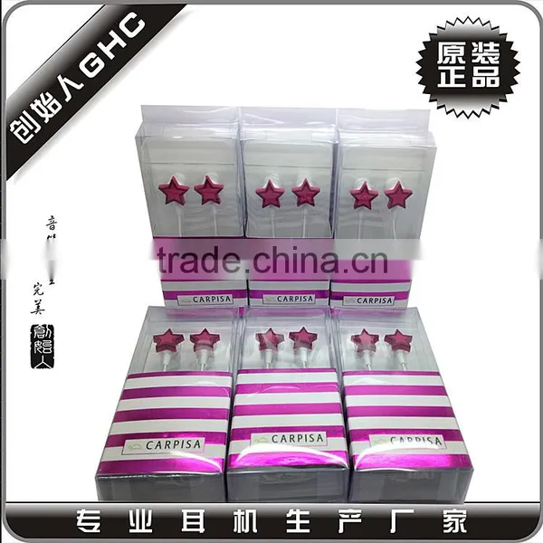 3D PVC Earphones in Blister Package for Kids at Cheap Price
