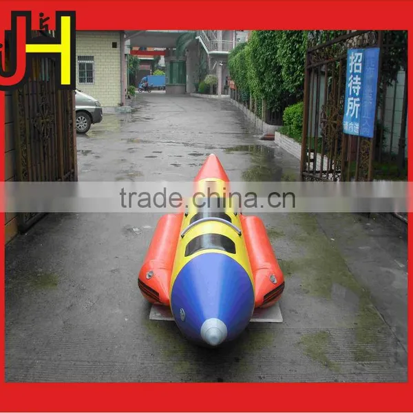 0.9mm PVC Tarpaulin Inflatable Water Games Banana Boat / Flying Fish Boat for Sale photo-3