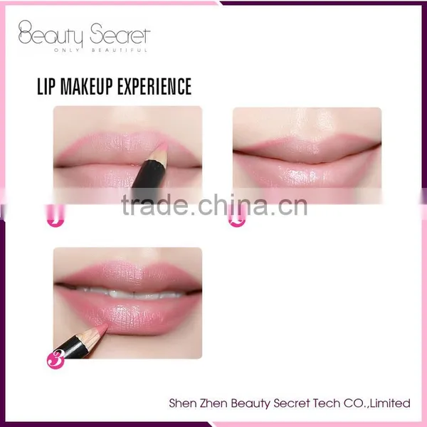 Waterproof longlasting wooden blend Lip Liner Pencil oem acceptable