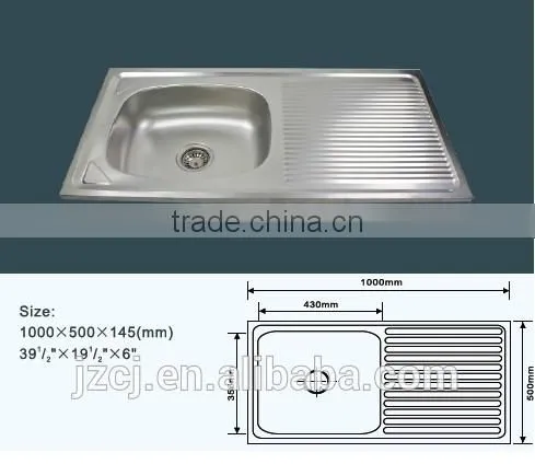JZ-835 100x50 Stainless Steel Kitchen Sink With Cook photo-5