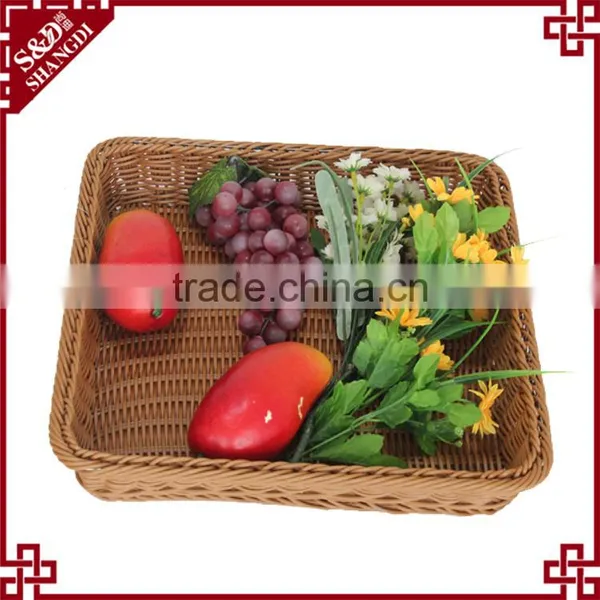 Eco-friendly Rattan Fruit Baskets for Supermarket Display Rack photo-3