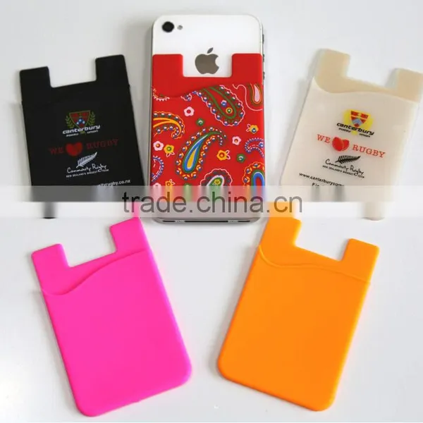 Cuntom Made 3M Adhesive Smart Phone Pocket/silicone Phone Card Holder photo-5
