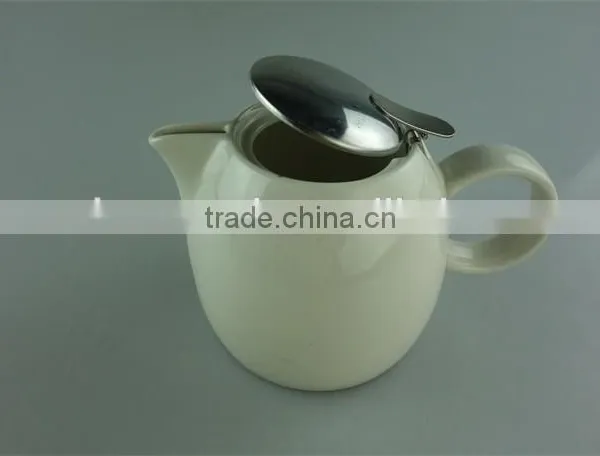 Stock Ceramic Round Water Bottle,glazed Stainless Steel Lid Water Pot,teapot photo-5