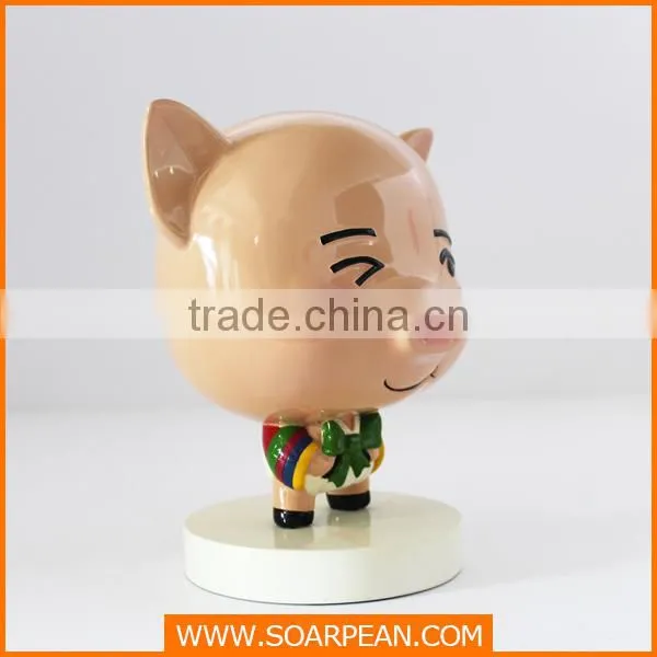 Customozed Fiberglass Vivid Cute Pig Cartoon Statue photo-3
