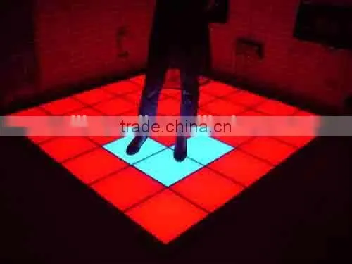2017 Newest fashion growing lighting high quality square plastic disco LED dancing floor with 16 colors change