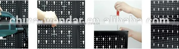 3pcs Steel Pegboard Shelving for Display Board Tool Storage Kit photo-3