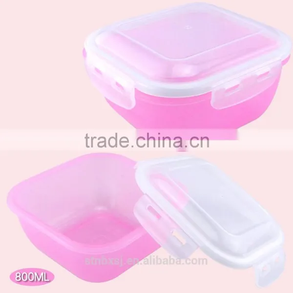 800ML Food Grade Good Seal Square Shape Plastic Food Container photo-3