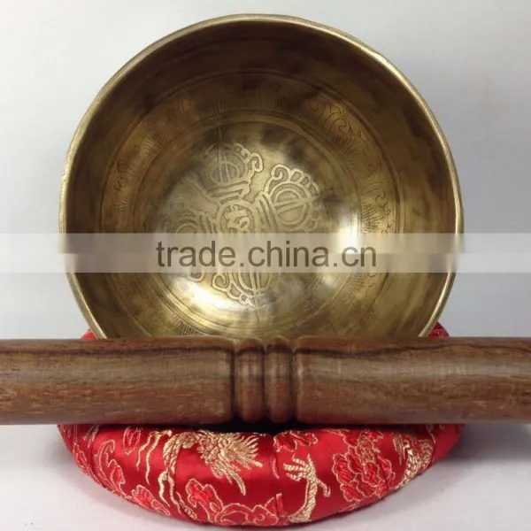 High Quality Double Dorje Tibetan Mantra Carving Singing Bowl photo-4