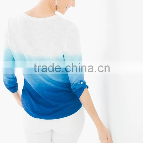 Women's Knitting Cotton Tie Dye Shirt photo-3