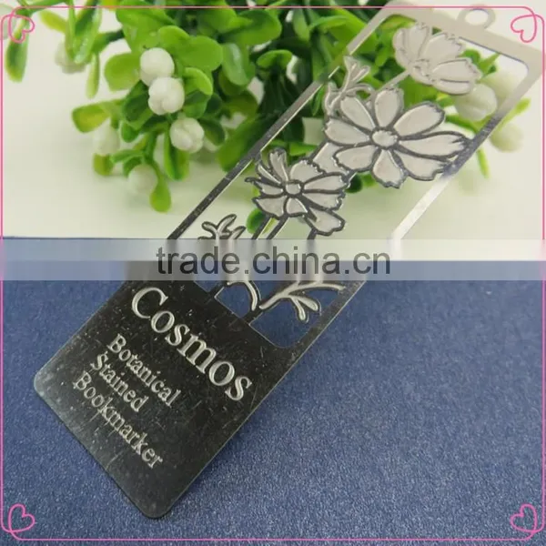 Custom Wholesale Cherry Flower Shape Kids Metal Bookmarks for Books photo-3