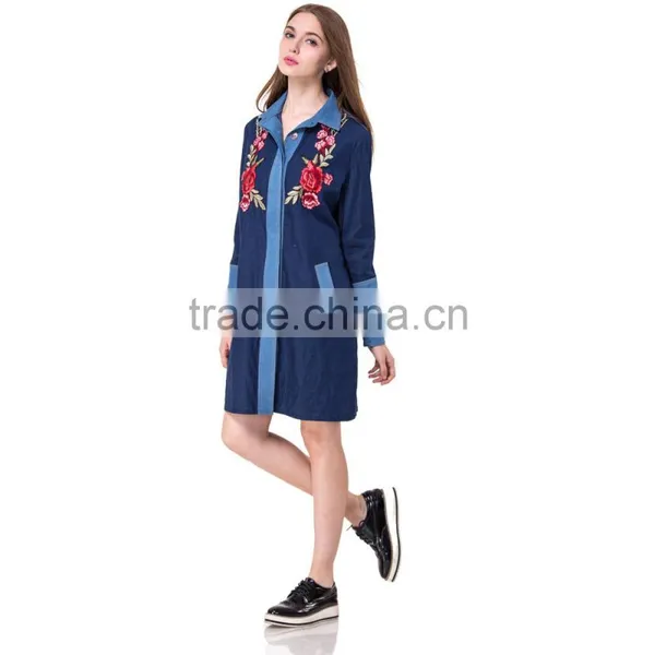 Domin Fashion Denim Styles Latest Embroidery Dress Designs photo-5