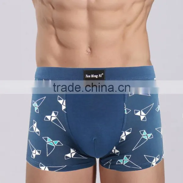 Fancy Printing Men's Shorts Bamboo Fiber Material Men Panties Sexy Boxers photo-2
