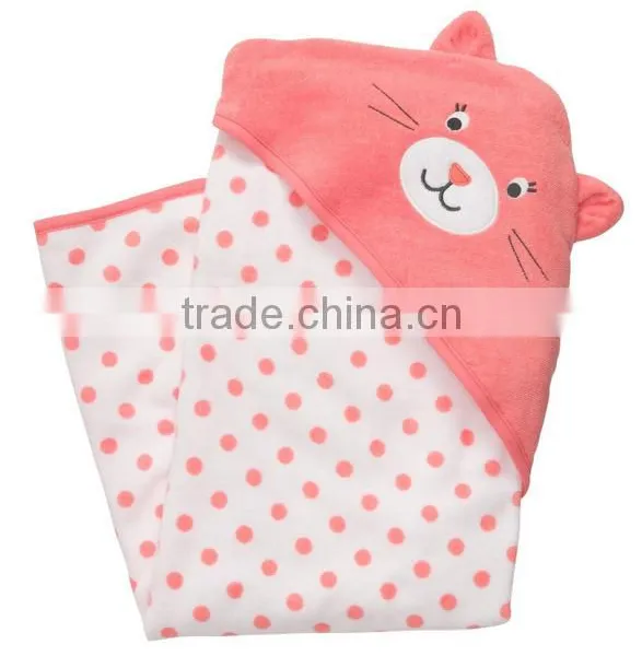 China Supplier Applique Cotton Terry Swaddle Baby Blanket Organic Knitted Baby Blanket photo-6