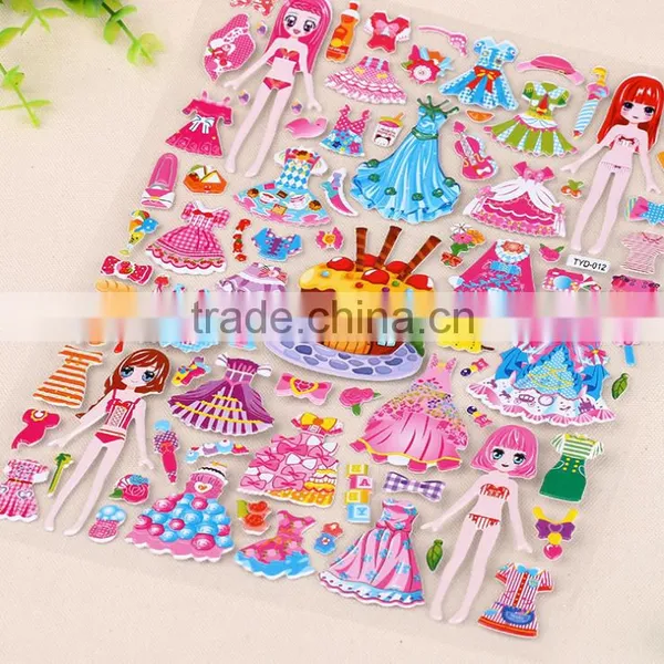 Customizable Children Carton Sticker Puffy Stickers Multicolor Education Sticker Foam Sticker Bubble DIY Sticker photo-3
