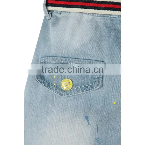 OEM Service Kids Fashion Jeans New Style Colorful Printing Boys Pants Jeans With Belt photo-3