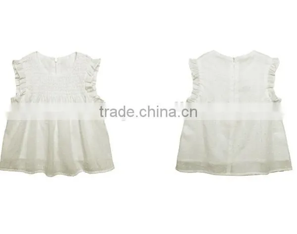 Fashion Boutique Infant Girls Clothes Summer Ruffle Sleeve Smocking Design Voile Swing Baby Dress photo-3
