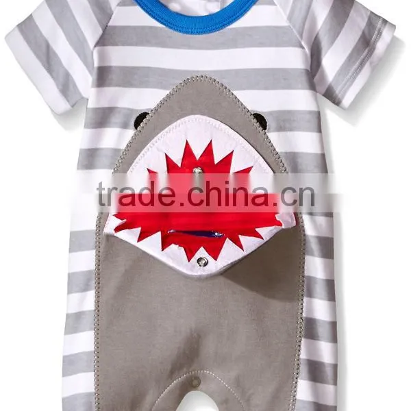 Wholesale Funny 3D Baby Rompers Shark Newborn Baby Clothes Rompers Animals Pattern photo-5