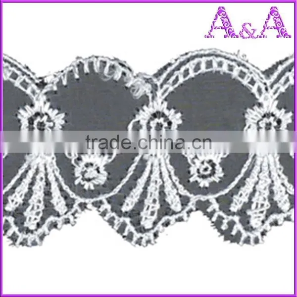 White Beaded Organza Lace Sequin Embroidery Lace For Elegant Woman photo-4